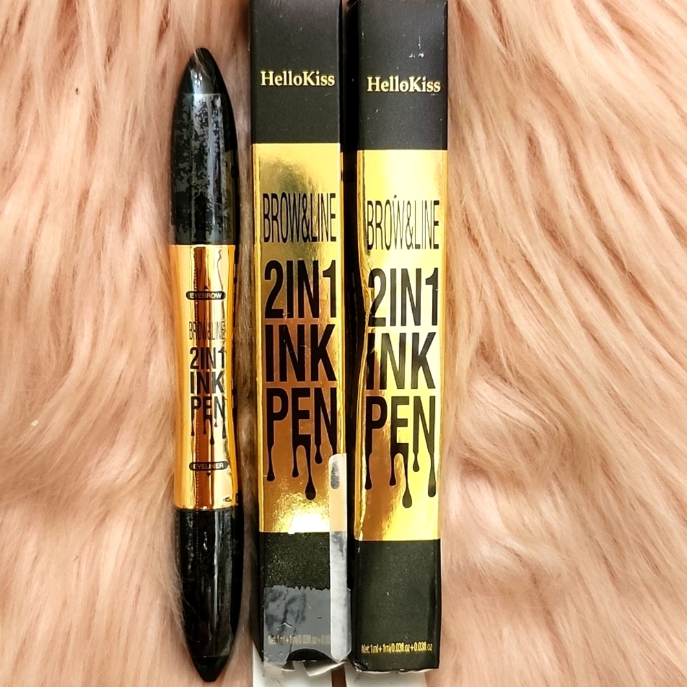 Brand New 2CT BUNDLE HELLOKISS BROW&LINE 2 IN 1 INK PEN
